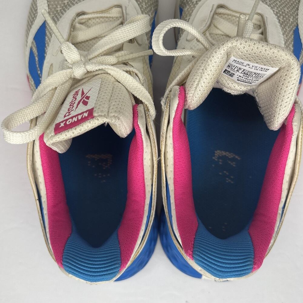 Size 8.5 - Reebok Nano X White Proud Pink Blue W - Picture 6 of 9